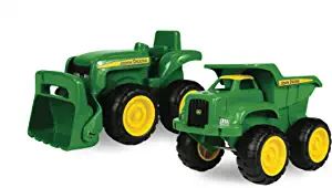 John Deere Sandbox Toys Vehicle Set - Includes Dump Truck Toy, Tractor Toy with Loader - 6 Inch -... | Amazon (US)