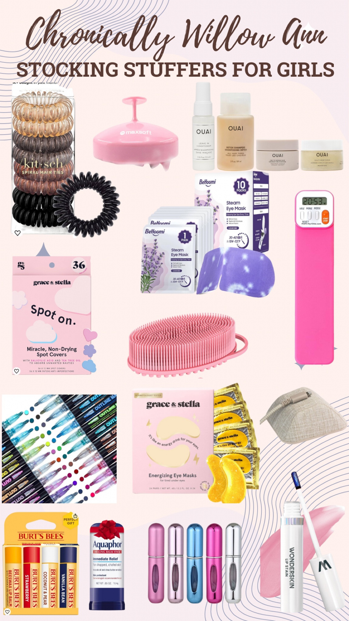 Stocking stuffers gifts for girls, gifts for her, gifts for teenage girls, skincare, self care fun, phone accessories, hair care, trending styles, self care essentials, gifts for fun, everyday essentials, travel essentials, perfume, chapstick

#LTKBeauty #LTKGiftGuide #LTKFindsUnder50