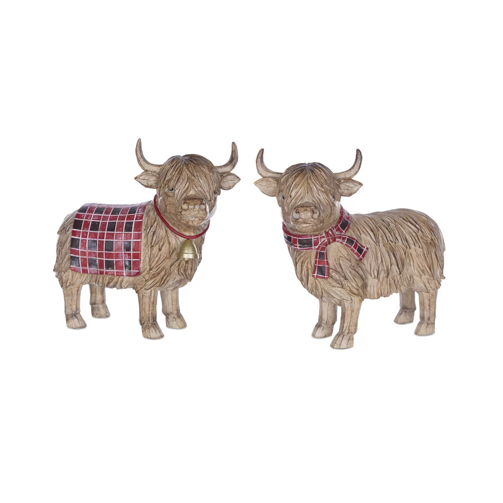 Melrose Highland Cow Winter Figurine 2-pc. Set, Brown | Kohl's