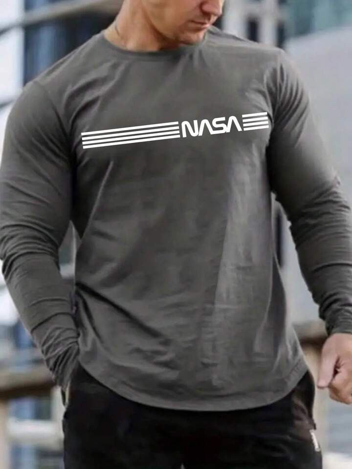 Men's Casual Letter Printed T-shirt | SHEIN