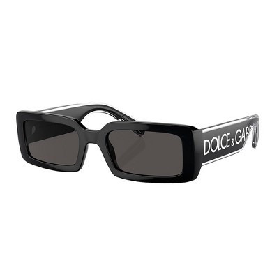 Dolce & Gabbana DG 6187 501/87 Womens Rectangle Sunglasses D&G Logo on Black 53mm | Target