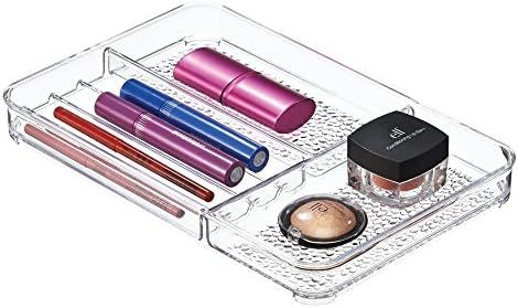 iDesign Makeup Organiser, Flat Plastic Cosmetics Organiser Tray with 6 Compartments for Bathroom ... | Amazon (UK)