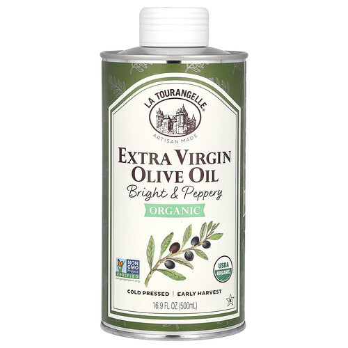 La Tourangelle, Organic Extra Virgin Olive Oil, Bright & Peppery, 16.9 fl oz (500 ml) | iHerb