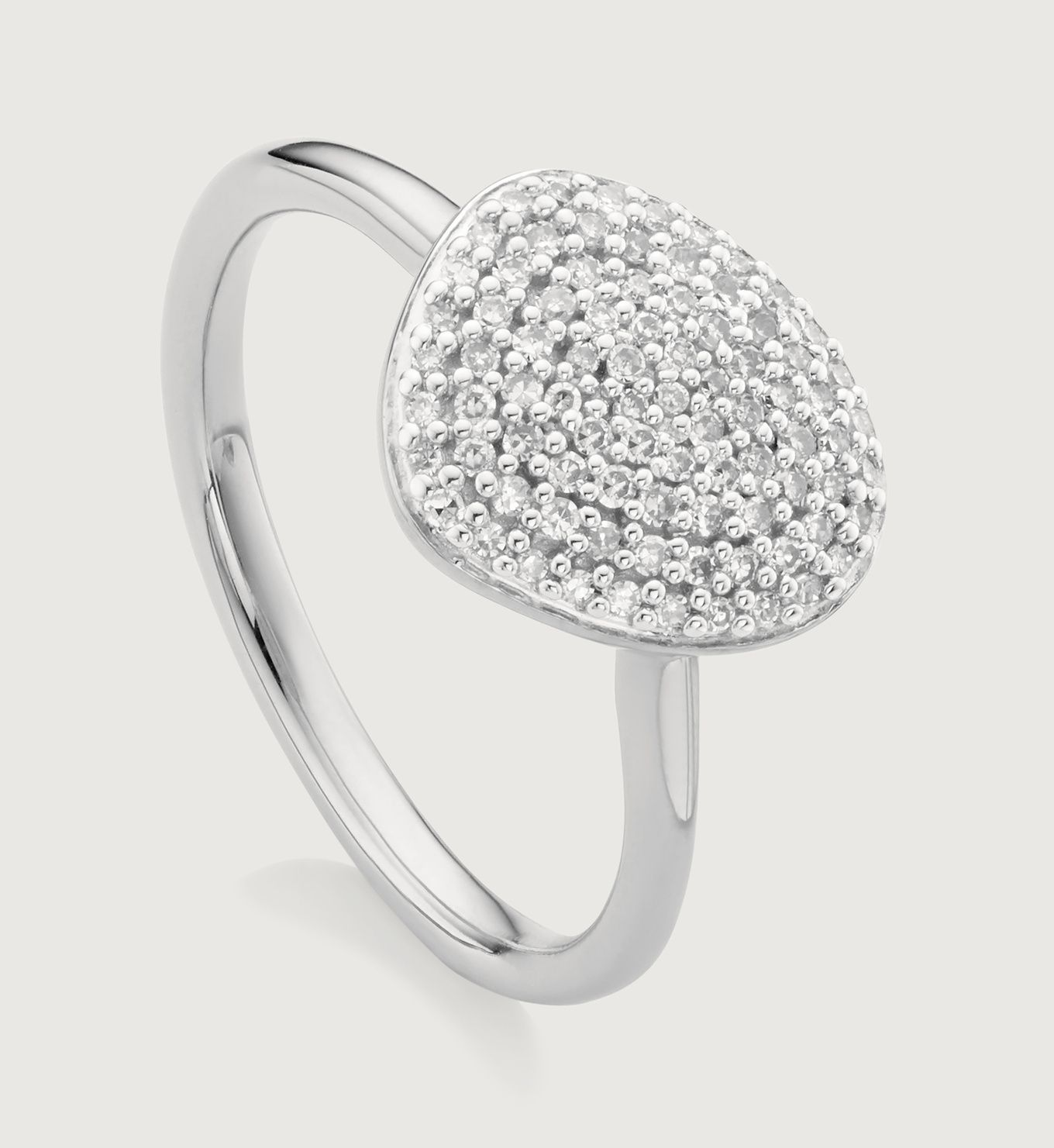 Nura Pebble Stacking Diamond Ring | Monica Vinader (US)