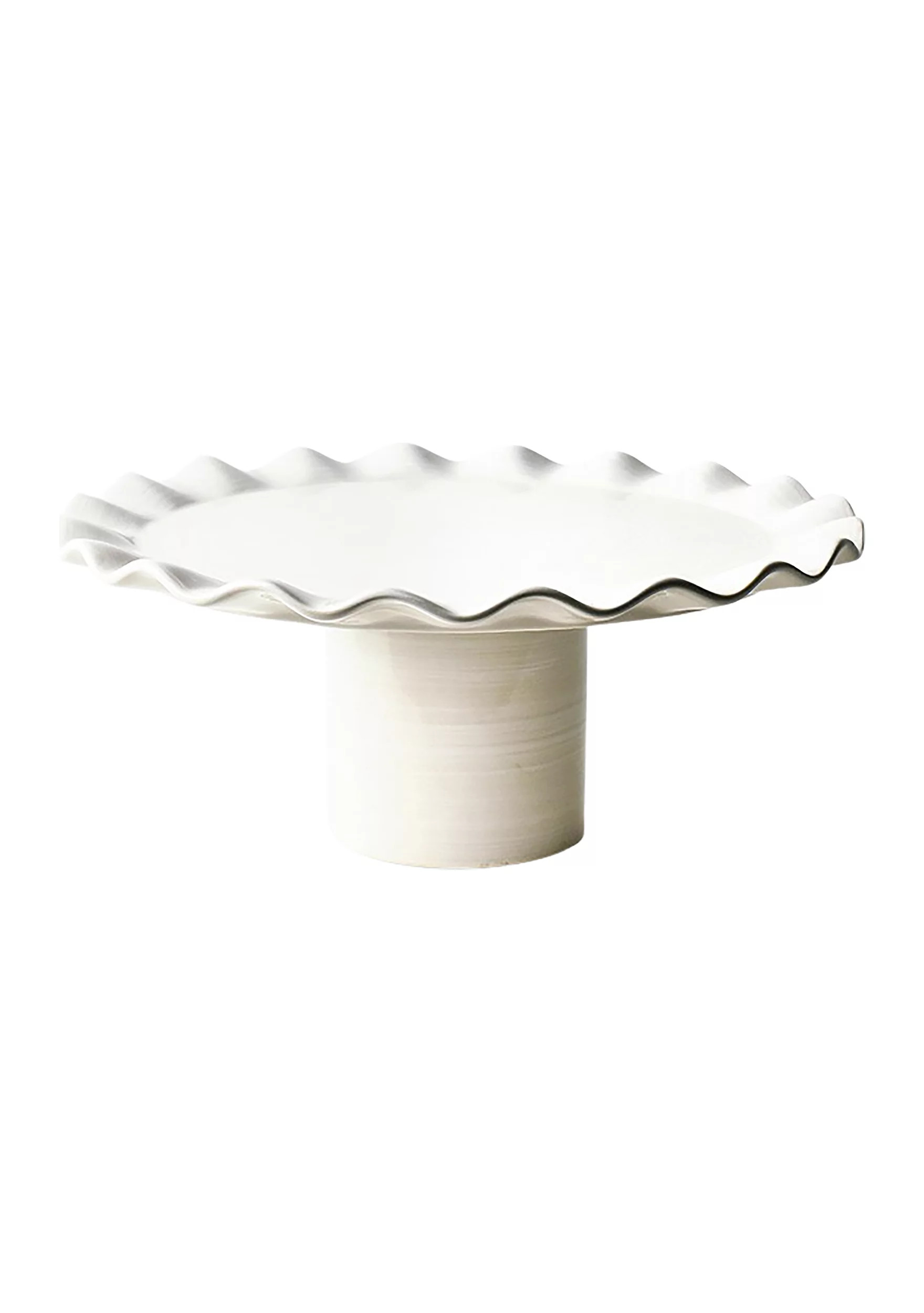 Signature White Ruffle Large Cake Stand | Belk