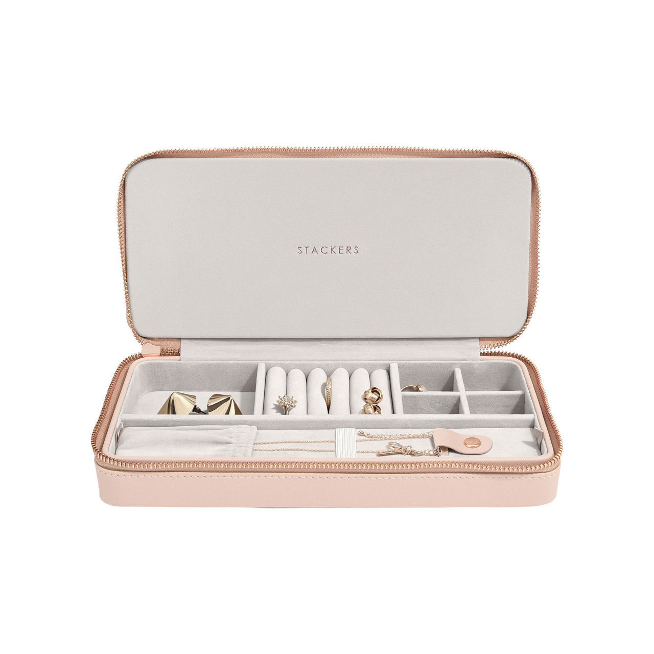 STACKERS Necklace Zipped Travel Jewellery Box - Pink | Brown Thomas (IE)