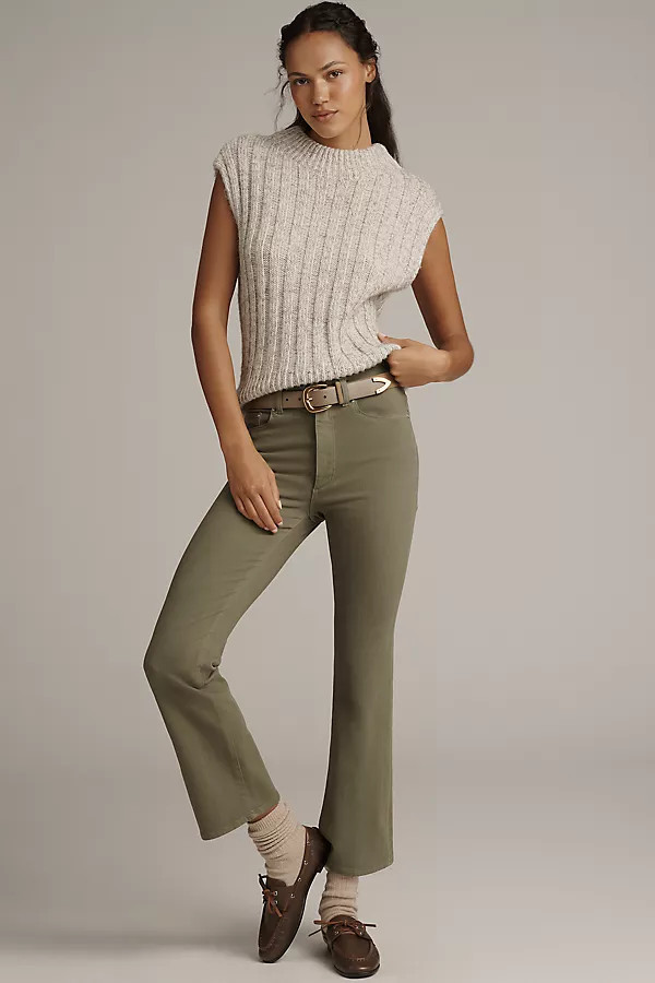Bridget High-Rise Crop Bootcut Jeans | Anthropologie (US)