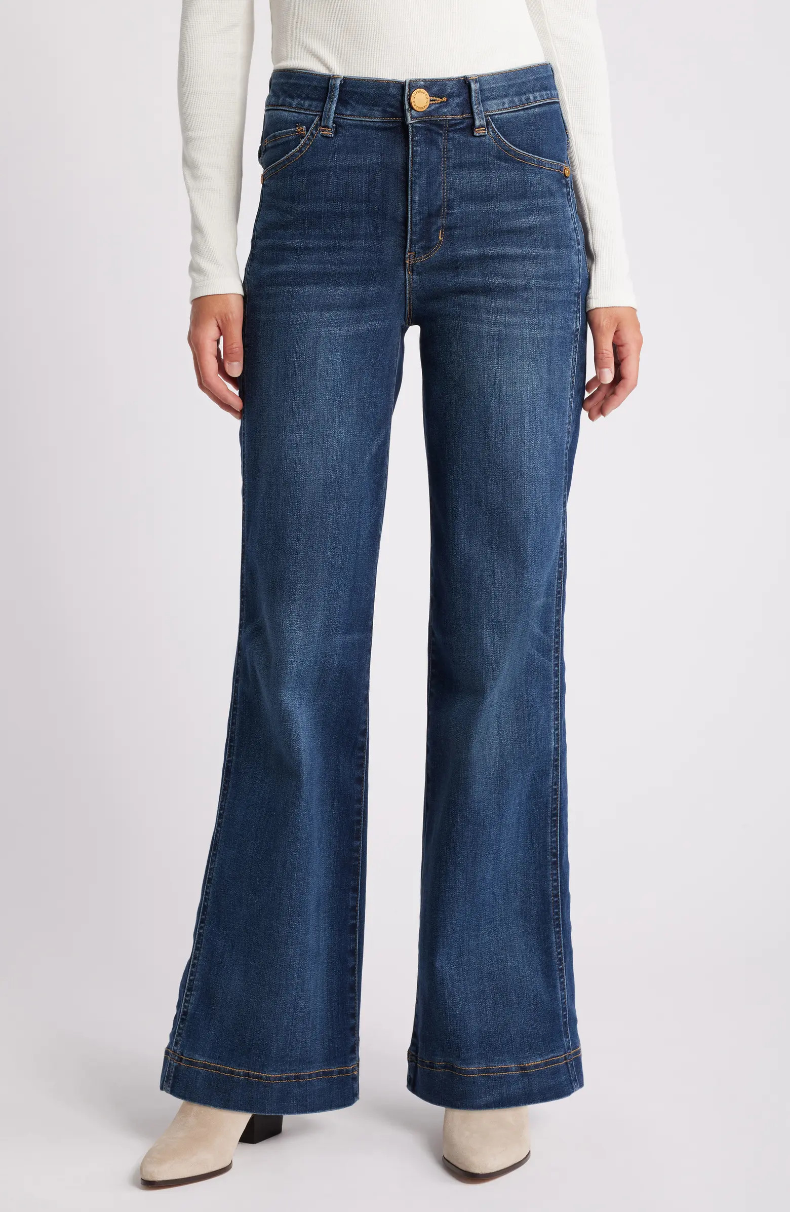 'Ab'Solution Skyrise High Waist Wide Leg Jeans | Nordstrom