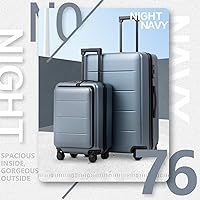 COOLIFE Luggage Suitcase Piece Set Carry On ABS+PC Spinner Trolley with pocket Compartmnet Weeken... | Amazon (US)
