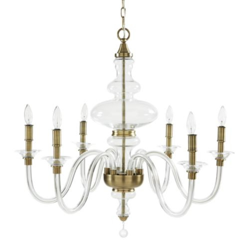 Mila 6 Light Blown Glass Chandelier Hanging Fixture | Ballard Designs, Inc.