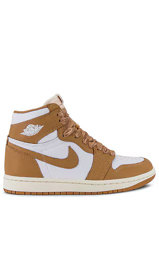 Air Jordan 1 Retro Hi Og Sneaker in Praline & White | Revolve Clothing (Global)