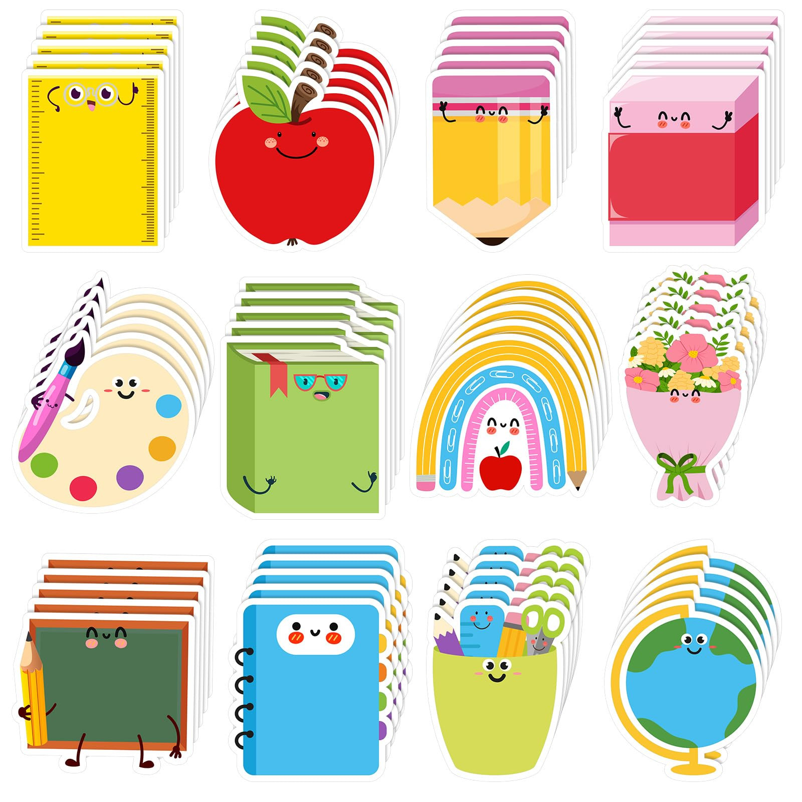 Zhanmai 60 Packs Teacher Appreciate Gifts Bulks Teacher Sticky Notes Pencil Ruler Book Flower App... | Amazon (US)