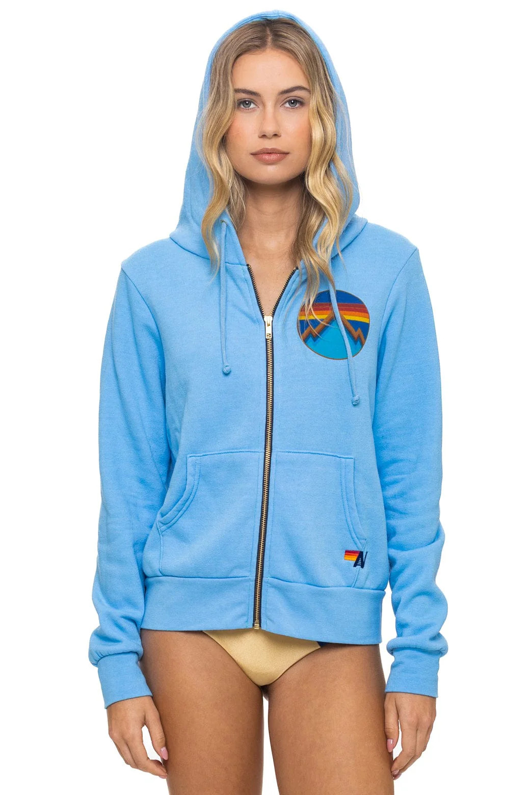 ALL SEASONS CIRCLE ZIP HOODIE - SKY | Aviator Nation