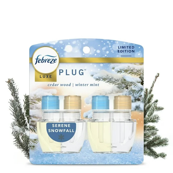 Febreze Plug Refill Odor-Fighting Air Freshener Serene Snowfall Scent, 2 Count, 0.87 fl oz Each | Walmart (US)