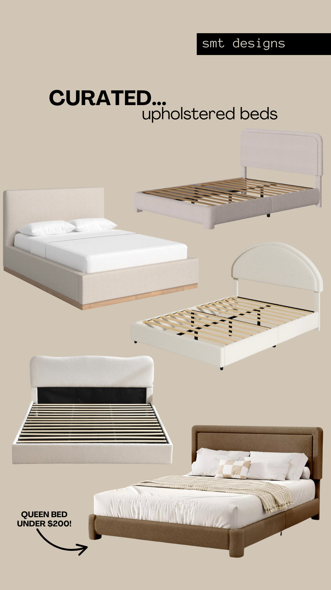 Most of these upholstered bed frames are under $300! 

 #LTKHome #LTKStyleTip #LTKFamily