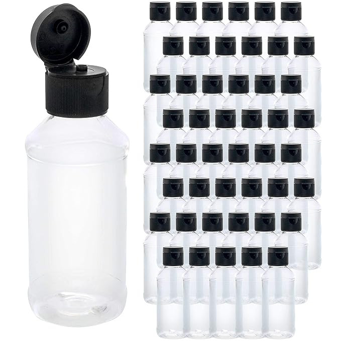 U.S. Art Supply 4 ounce Squeeze PET Plastic Bottles with Flip Cap - BPA-free, food safe, medical ... | Amazon (US)