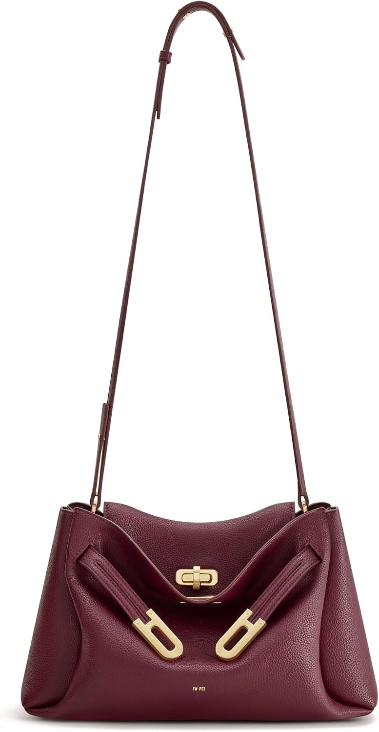 JW PEI Women's Rhea Pebbled Double Buckle Shoulder Bag | Amazon (US)