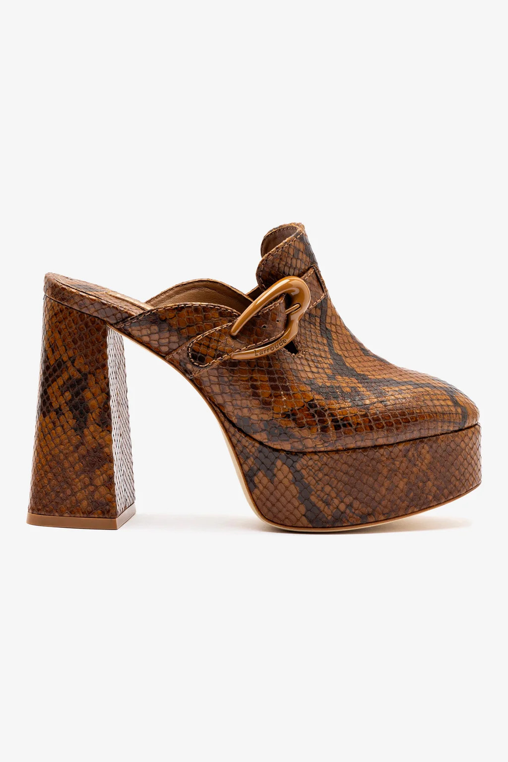 Dolly Verona Clog In Oud Python Embossed Leather | Larroude
