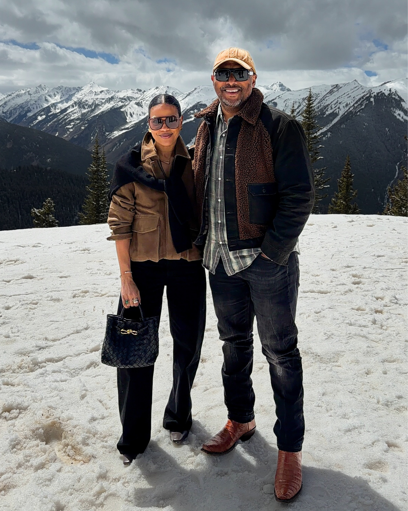 Aspen with Rob! Aritzia suede jacket, sweater layered over, Citizen jeans, and of course, big sunnies!

#LTKTravel #LTKootd
