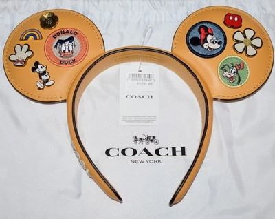 Coach Disney Designer Collection Est. 1992 Paris Leather Headband Mickey Ears #8 | eBay US