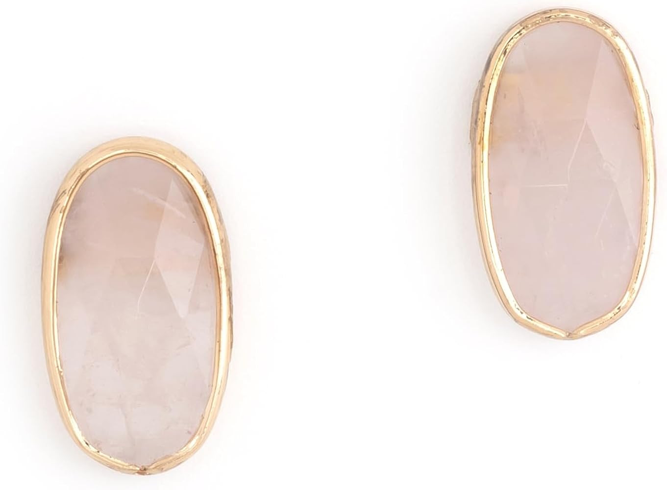 Classic Oval Yellow Tone Brass Bead Pierced Earrings - Choice of Colors | Amazon (US)