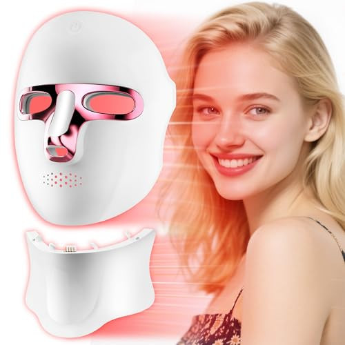Zasabel Red Light Therapy Mask for Face & Neck, LED Face Light Therapy, Portable Skincare Set Suitable for At-Home and Travel Skincare, Brightens Skin Tone and Revitalizes Skin | Amazon (US)