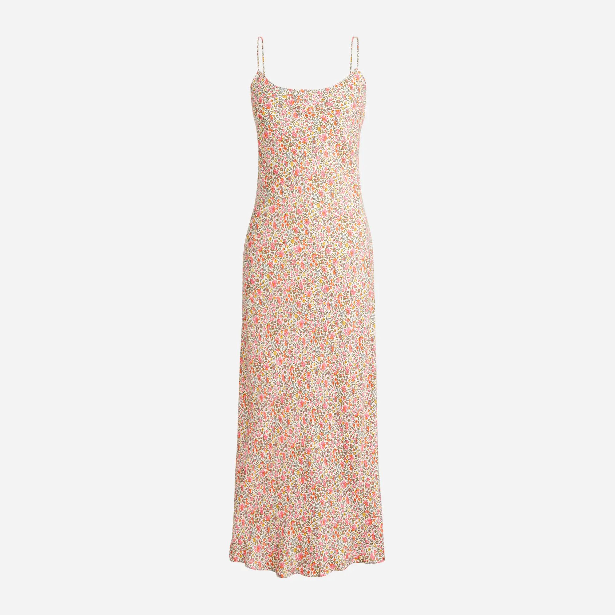 Gwyneth cupro slip dress in scattered blooms | J.Crew US