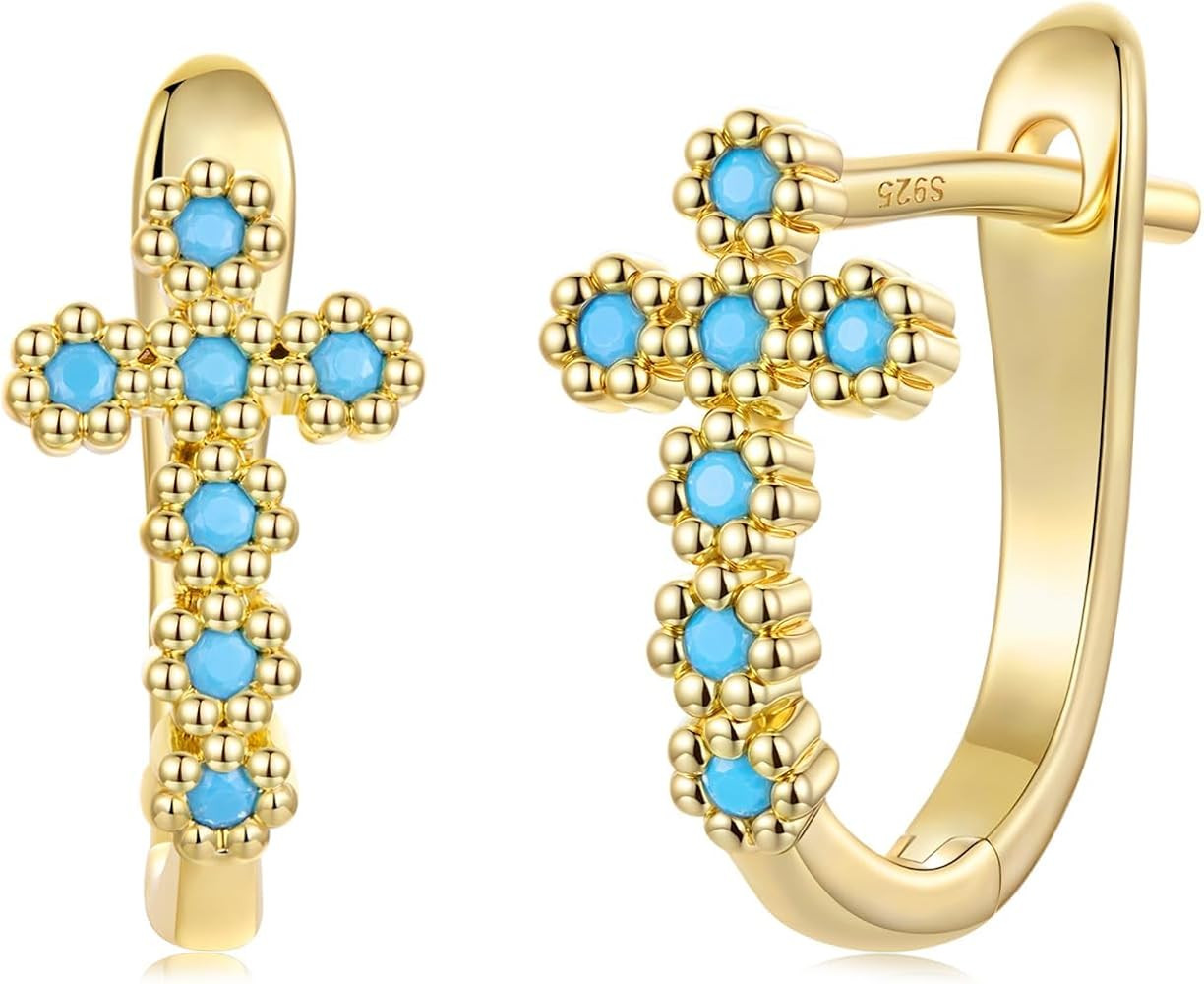 Hoop Earrings for Women Lightweight Minilmalist Pearl/Infinity/Star/Cross Earrings for Sensitive ... | Amazon (US)