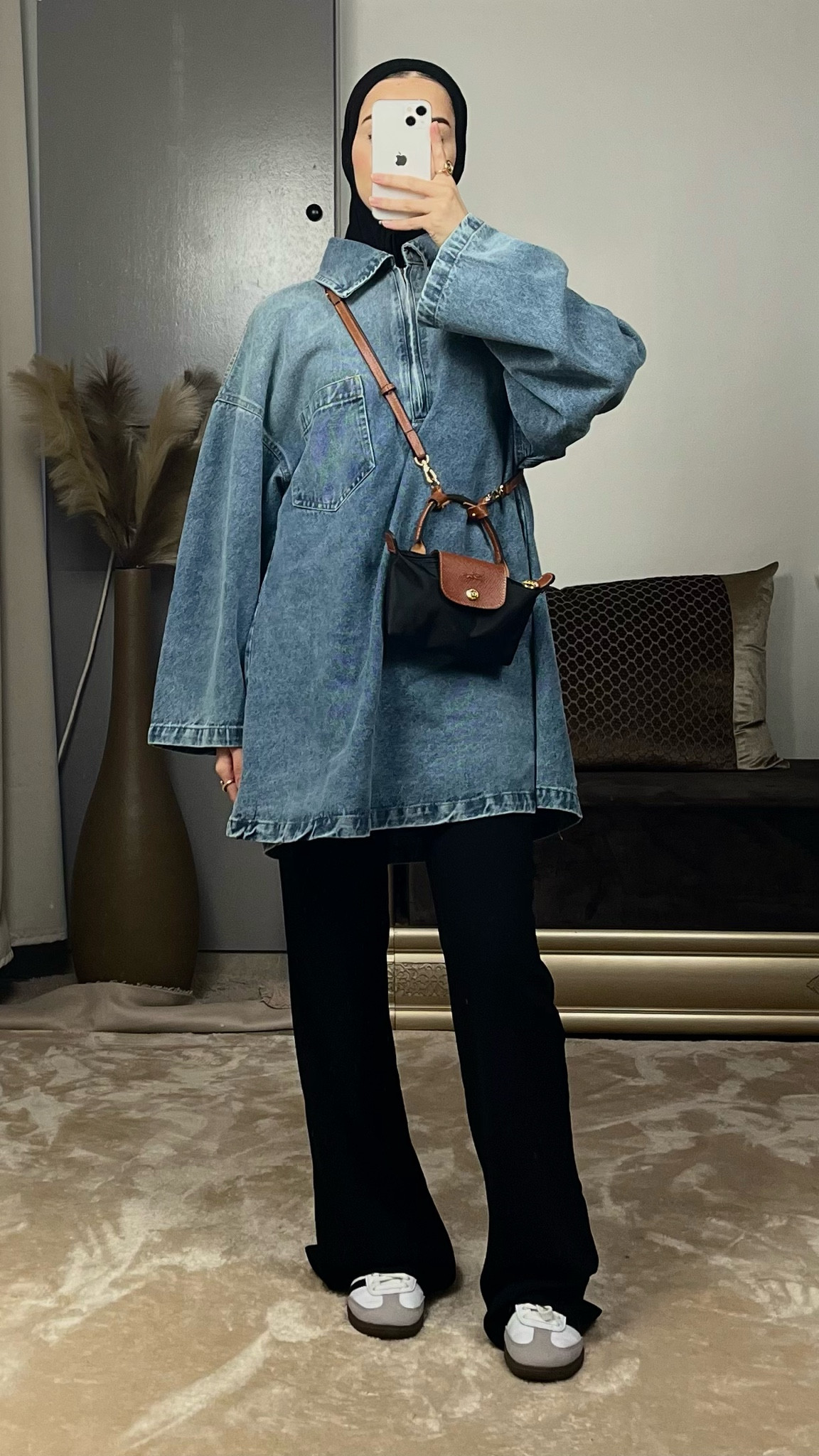 Aliexpress denim jacket✨
#aliexpress #longchamps #denim #hijab #modest 