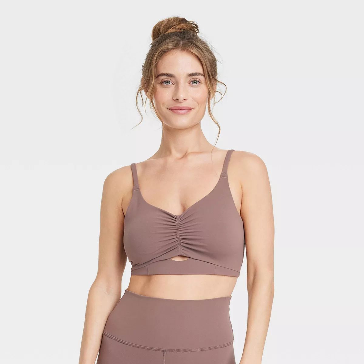 Women's Everyday Soft Light Support Cinch Front Bra - All in Motion™ | Target