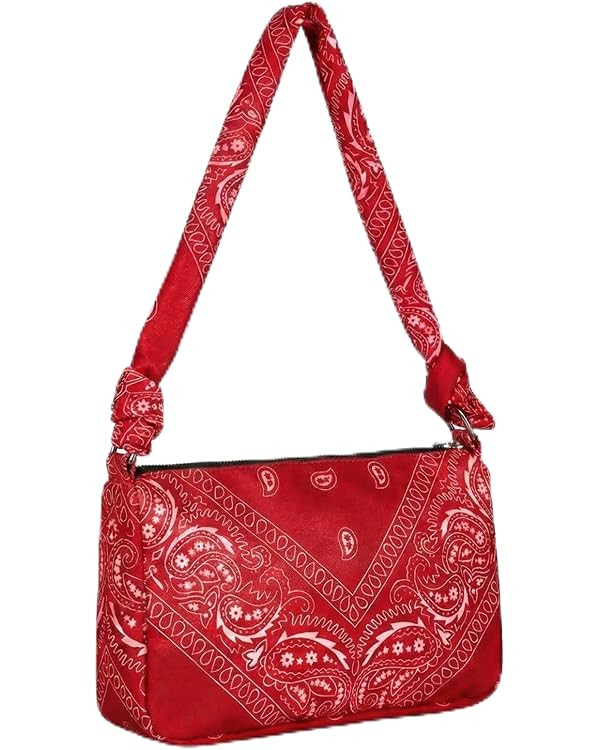Gilprop Bandana Purse Bags Western Paisley Printed Red Crossbody Bags with Zipper Closure for Wes... | Amazon (US)