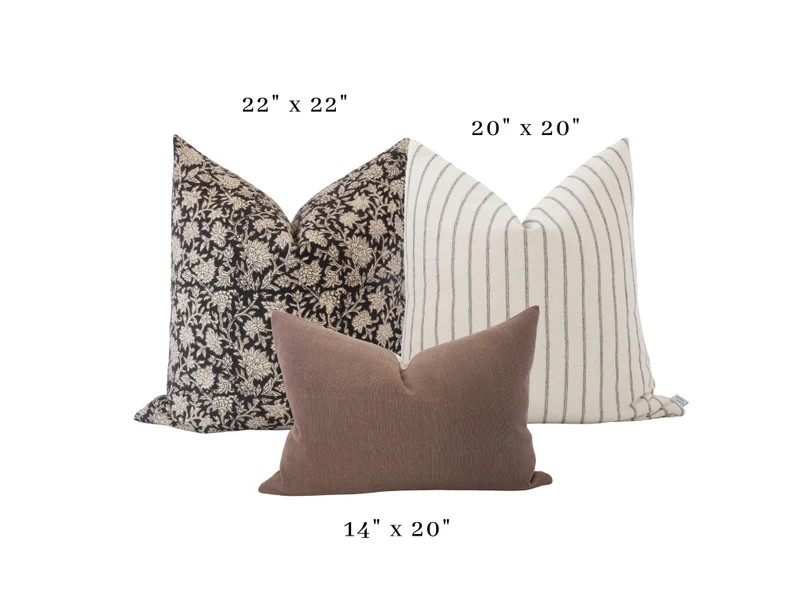 Pillow Combination # 6 - Warm Neutral Pillow Covers Modern Contemporary Rustic Farmhouse Moody Pi... | Etsy (US)