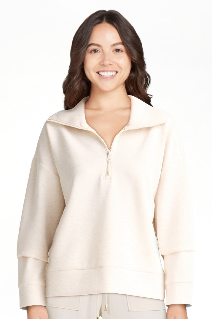 Avia Women's and Women's Plus Knit Quarter Zip Pullover, Sizes XS-4X | Walmart (US)