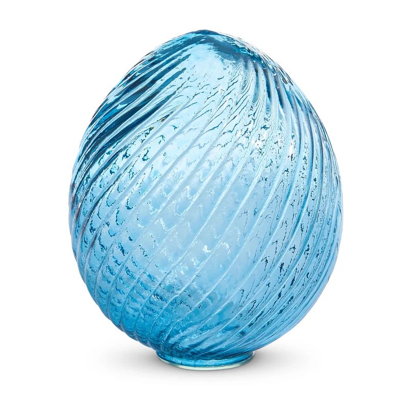 Blue Swirl Patterned Glass Egg by RAZ Imports - Etsy | Etsy (US)