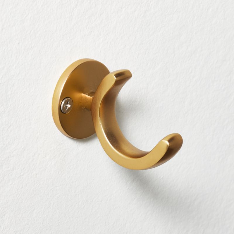 U Hook Brushed Brass + Reviews | CB2 | CB2