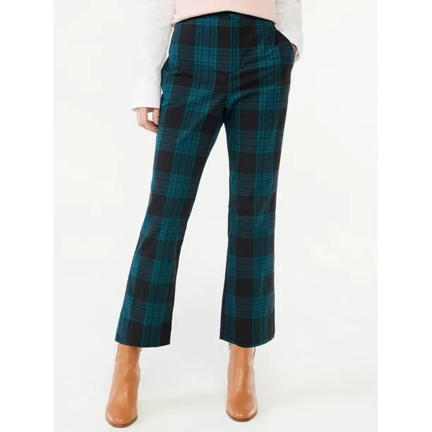 Free Assembly Women's Crop Kick Flare Trousers - Walmart.com | Walmart (US)