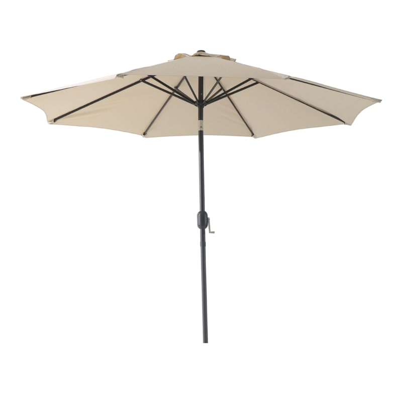 Tan Crank & Tilt Patio Umbrella, 9' | At Home