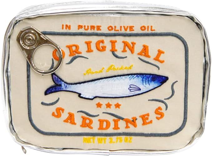 Canned Sardines Makeup Bag, Creative Cute Makeup Bag Canned Fish Cosmetic Bag Coquette Cosmetic P... | Amazon (US)
