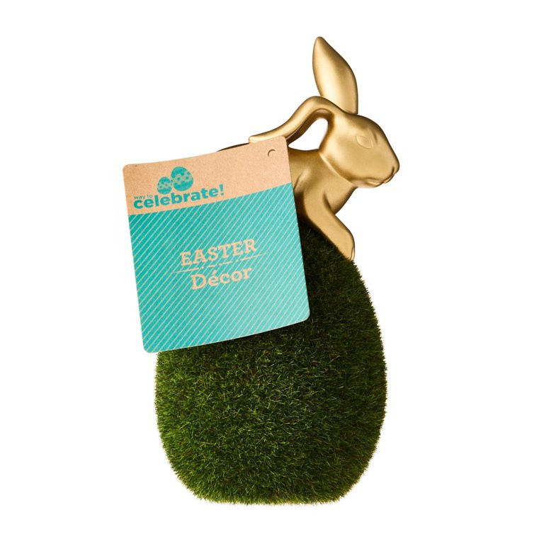Easter Gold Bunny with Green Egg Tabletop Decor, by Way To Celebrate - Walmart.com | Walmart (US)