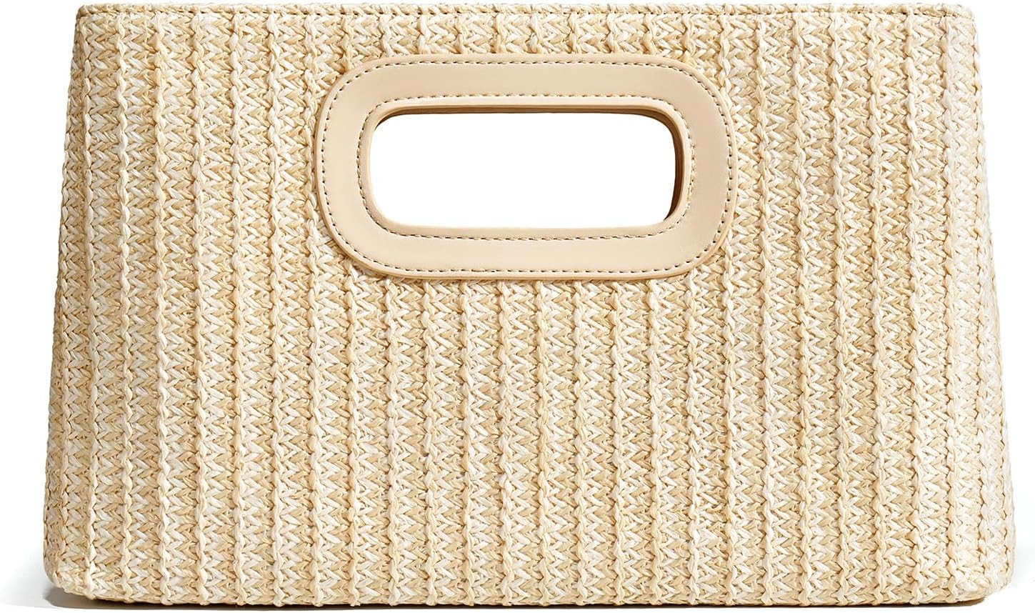 Summer Straw Clutch Purses Women Beach Handbags Small Boho Raffia Woven Bag | Amazon (US)