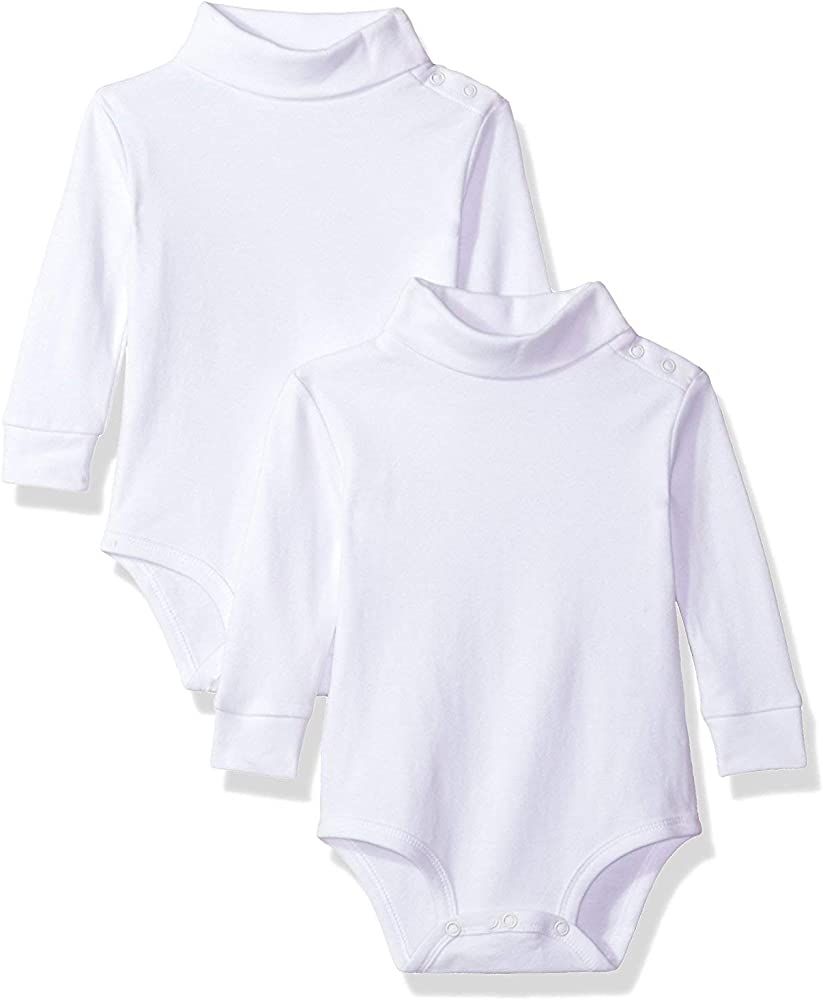 Spasilk Baby Boys' 2 Pack Turtleneck Long Sleeve Bodysuit | Amazon (US)