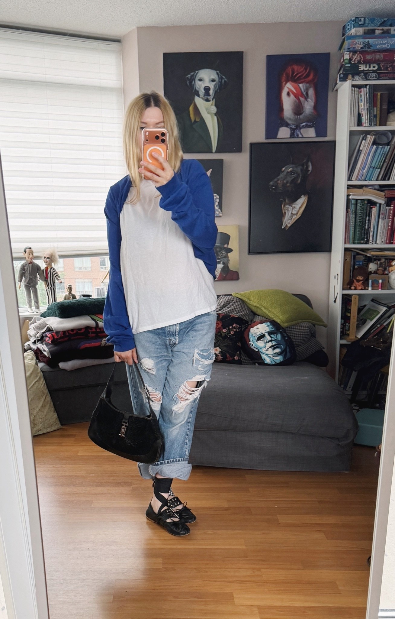 Sweater as shrug again. 
Everything is vintage/preloved except the t-shirt which is men’s Hanes 5 pack from Walmart.

#LTKcanada #LTKfall #LTKstyletip