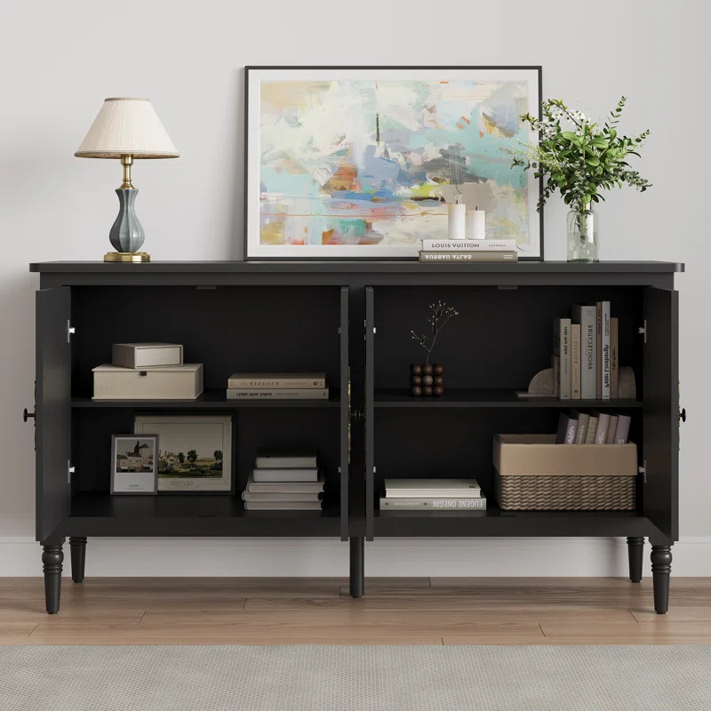 Alcott Hill® Collynns 58" W Sideboard Cabinet with Adjustable Shelves and 4 Doors & Reviews | Wa... | Wayfair North America