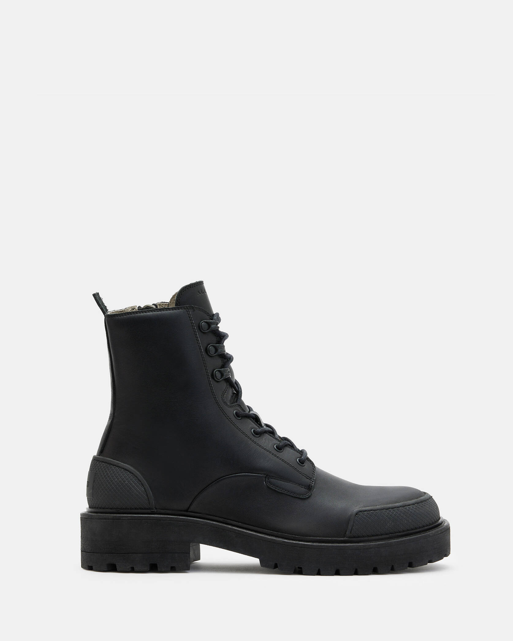 Mudfox Lace Up Chunky Leather Boots Black | ALLSAINTS US | AllSaints US