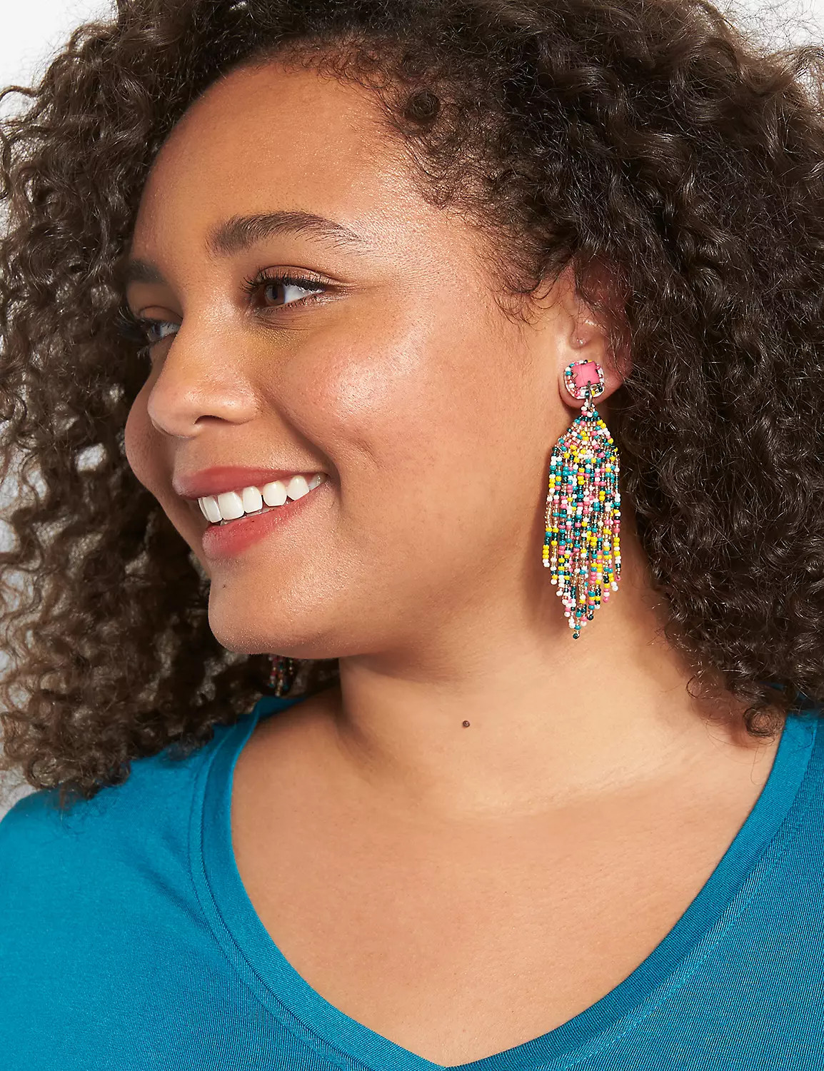 BEADED DRAMA EARRING | LaneBryant | Lane Bryant (US)