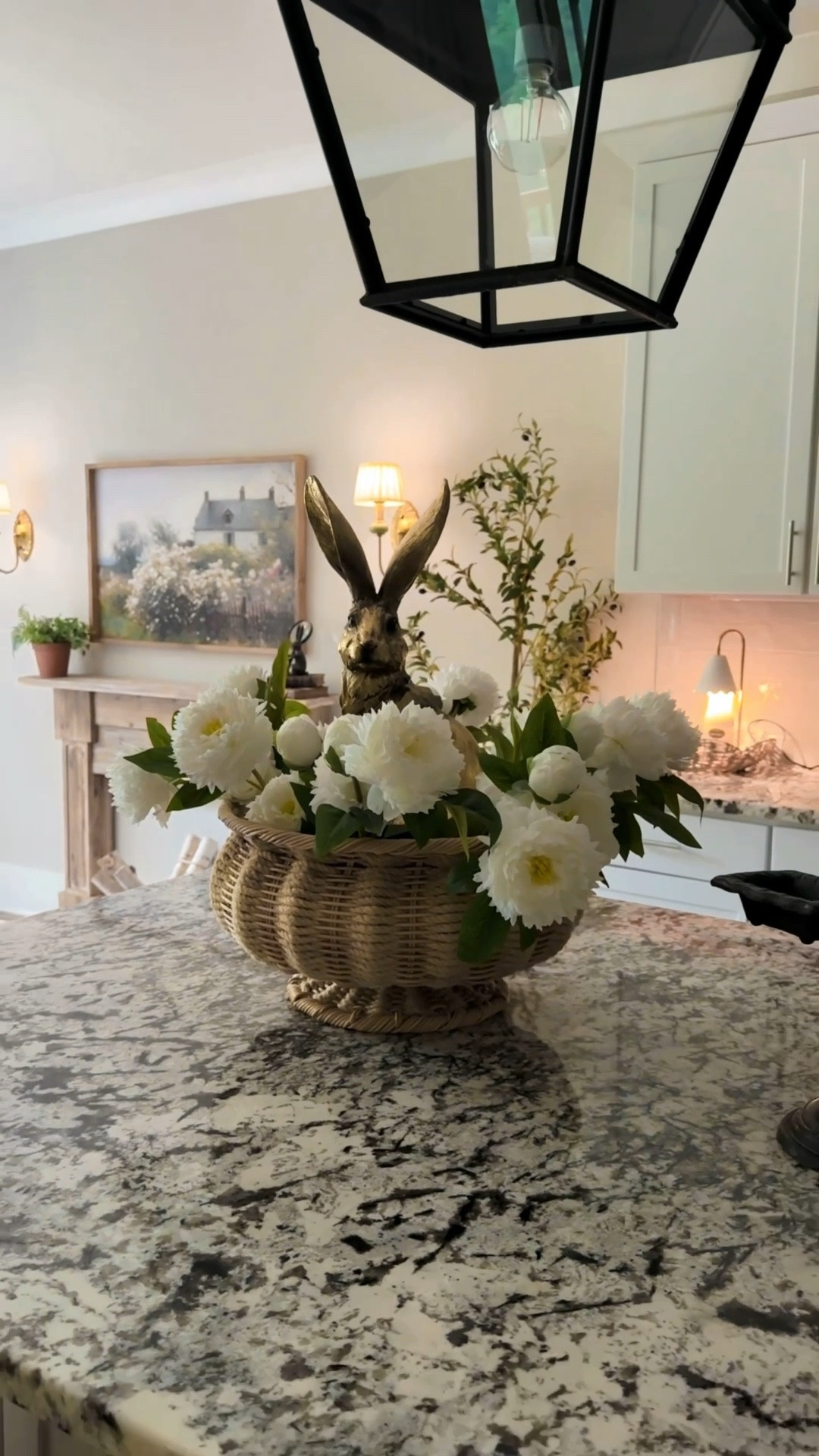 This rattan bowl is from Homegoods, but you can find this exact gold bunny and faux peonies below! Take 10% off any order at MJHome with code 10CAROLINA

#LTKSeasonal #LTKHome #LTKSaleAlert