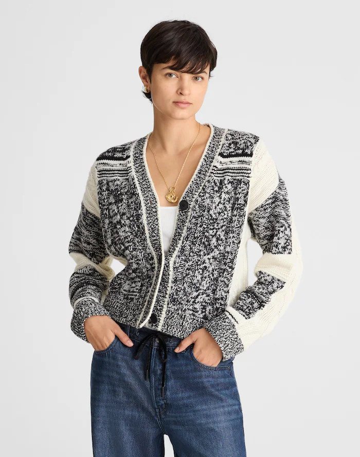 Marled Patchwork Cardigan | Madewell