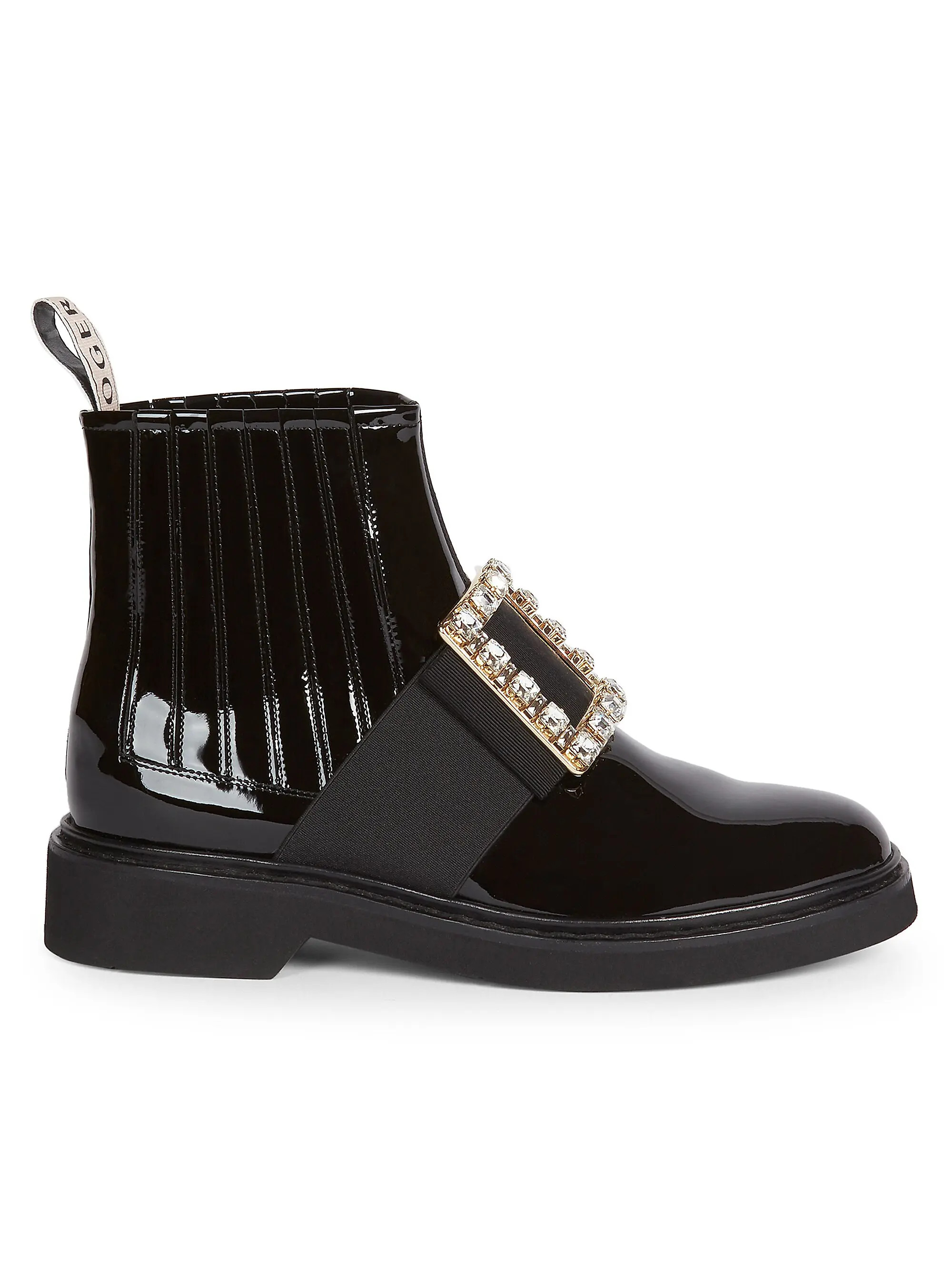 Viv Rangers Strass Patent Leather Chelsea Boots | Saks Fifth Avenue