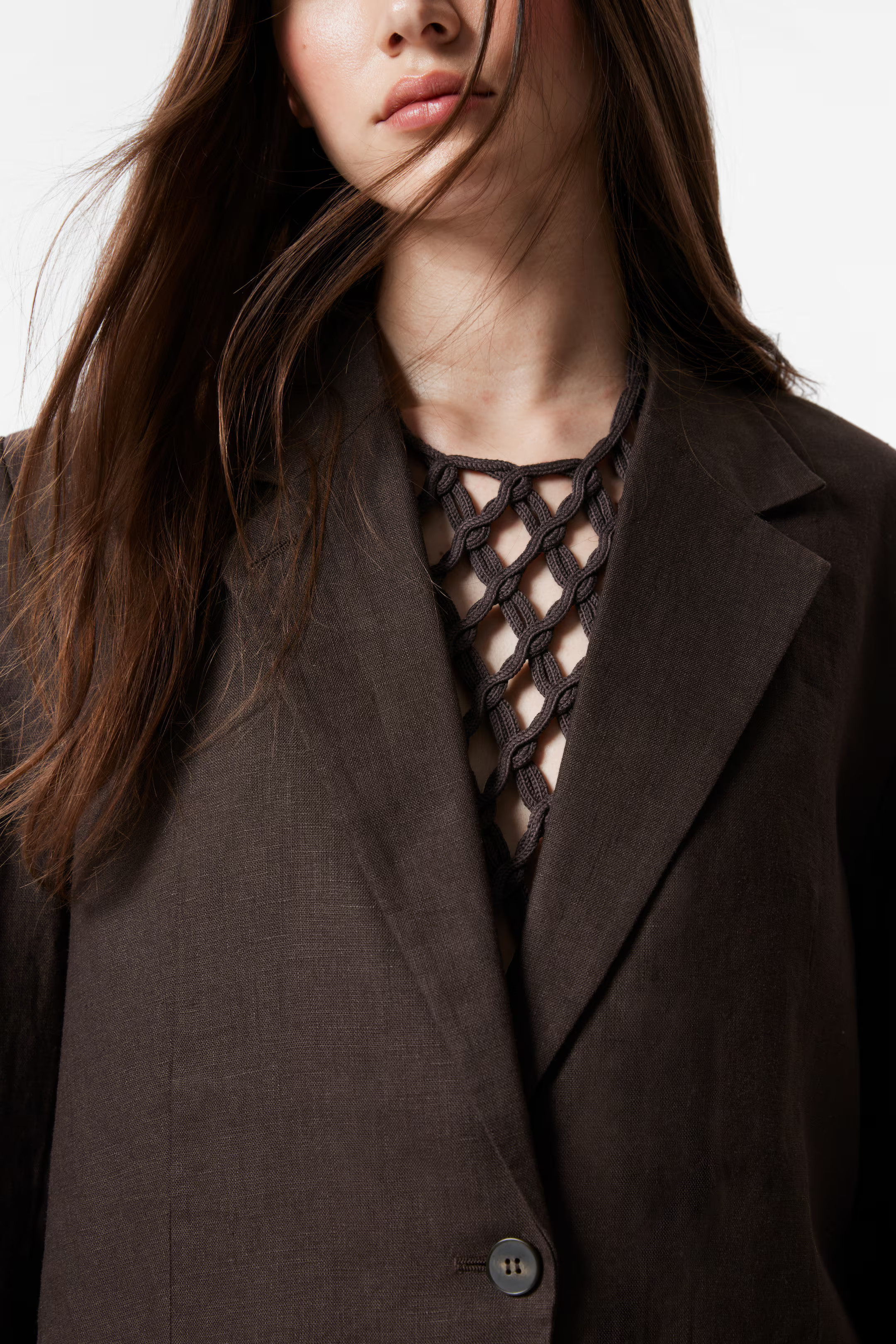 Single-Breasted Linen Blazer | H&M (UK, MY, IN, SG, PH, TW, HK)