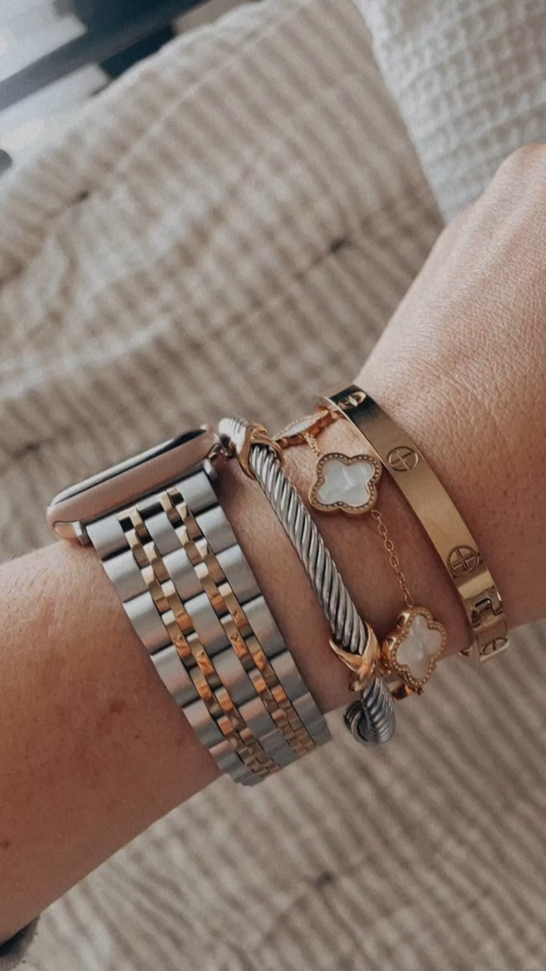 This jewelry stack is such an easy way to elevate any outfit. I love how it adds the perfect polished touch while still feeling effortless enough for everyday wear.

jewelry stack, bracelet stack, layered jewelry trend, everyday jewelry staples, chic minimalist jewelry, polished everyday accessories, dainty gold bracelets, versatile jewelry pieces, elevated everyday style, timeless jewelry look, SavannahK

#LTKmomlife #LTKootd #LTKBeauty